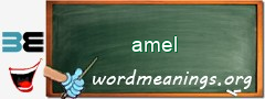 WordMeaning blackboard for amel